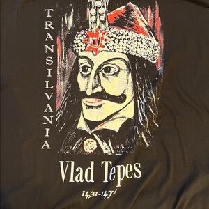 Black Vlad Tepes Impaler Graphic T-Shirt XL